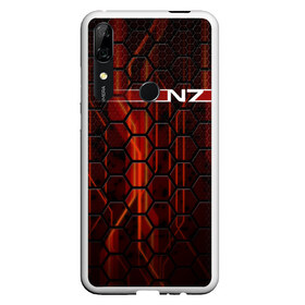 Чехол для Honor P Smart Z с принтом N7 в Рязани, Силикон | Область печати: задняя сторона чехла, без боковых панелей | Тематика изображения на принте: abstract | game | geometry | logo | n7 | texture | абстракция | броня | геометрия | игра | костюм | лого | логотип | масс эффект | н7 | соты | стальная броня | шепард