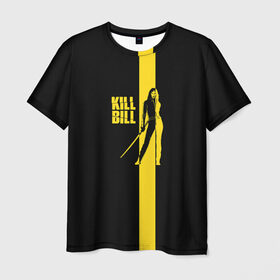 Мужская футболка 3D с принтом Kill Bill в Рязани, 100% полиэфир | прямой крой, круглый вырез горловины, длина до линии бедер | тарантино | ума турман
