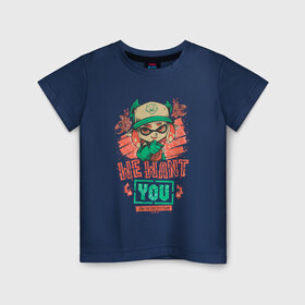 Детская футболка хлопок с принтом Salmon Run в Рязани, 100% хлопок | круглый вырез горловины, полуприлегающий силуэт, длина до линии бедер | Тематика изображения на принте: grizzco runs | nintendo switch | splatoon 2
