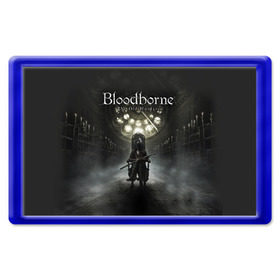 Магнит 45*70 с принтом Bloodborne в Рязани, Пластик | Размер: 78*52 мм; Размер печати: 70*45 | Тематика изображения на принте: bb | bloodborne | bloodbourne | fromsoftware | vicar amelia | амелия | бб | блад | бладборн | викарий | души | охотники | пиратs | порождение крови | руны