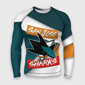 Мужской рашгард 3D с принтом Сан Хосе в Рязани,  |  | nhl | san jose sharks | нхл | сан хосе шаркс | спорт