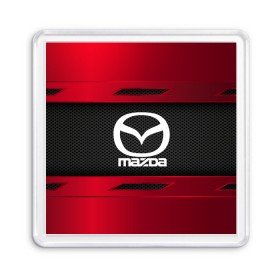 Магнит 55*55 с принтом MAZDA SPORT в Рязани, Пластик | Размер: 65*65 мм; Размер печати: 55*55 мм | auto | car | mazda | автомобиль | мазда | марка