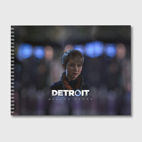 Альбом для рисования с принтом Detroit Become Human - Kara в Рязани, 100% бумага
 | матовая бумага, плотность 200 мг. | Тематика изображения на принте: connor | cyberlife | deviant | ps4 | rk800 |  detroit: become human | детроит | детроит: стать человеком | игры | коннор | пиратs | эксклюзив