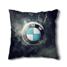 Подушка 3D с принтом Логотип BMW в Рязани, наволочка – 100% полиэстер, наполнитель – холлофайбер (легкий наполнитель, не вызывает аллергию). | состоит из подушки и наволочки. Наволочка на молнии, легко снимается для стирки | Тематика изображения на принте: logo bmw | бмв | логотип bmw | логотип бмв