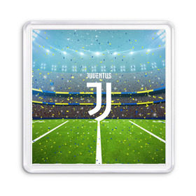 Магнит 55*55 с принтом JUVENTUS в Рязани, Пластик | Размер: 65*65 мм; Размер печати: 55*55 мм | football | soccer | ювентус