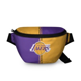 Поясная сумка 3D с принтом Los angeles lakers. NBA в Рязани, 100% полиэстер | плотная ткань, ремень с регулируемой длиной, внутри несколько карманов для мелочей, основное отделение и карман с обратной стороны сумки застегиваются на молнию | basketbal | basketball | la | lakers | los angeles | los angeles lakers | national | nba | анжелес | баскетбол | лос анджелес | лэйкерс | национальная бескетбольная ассоциация | нба | онил | шакил