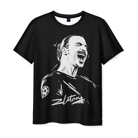 Мужская футболка 3D с принтом Zlatan Ibrahimovic в Рязани, 100% полиэфир | прямой крой, круглый вырез горловины, длина до линии бедер | football | златан ибрагимович | игрок | сборная швеции | футбол | футболист
