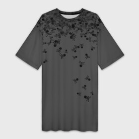 Платье-футболка 3D с принтом Noctis Lucis Caelum в Рязани,  |  | final fantasy xv | кости | кэлум | люцис | ноктис | серый | череп | черный