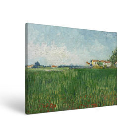 Холст прямоугольный с принтом Ван Гог. Сельские Дома в Рязани, 100% ПВХ |  | вангог | винсент | живопись | картина