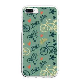 Чехол для iPhone 7Plus/8 Plus матовый с принтом Велосипед Текстура в Рязани, Силикон | Область печати: задняя сторона чехла, без боковых панелей | байк | велик | вело | велосипед | велосипеды | велоспорт | с велосипедом | спорт