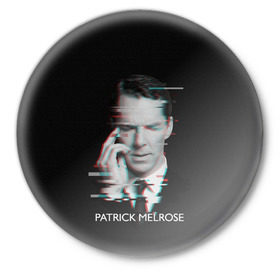 Значок с принтом Patrick Melrose в Рязани,  металл | круглая форма, металлическая застежка в виде булавки | benedict cumberbatch | patrick melrose | бенедикт камбербэтч | патрик мелроуз