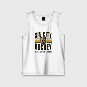 Детская майка хлопок с принтом Sin City Hockey в Рязани,  |  | nhl | stanley cup | vegas golden knights | vegas knights | вегас голден найтс | вегас найтс | кубок стенли | кубок стэнли | нхл | хоккей | хоккейный клуб