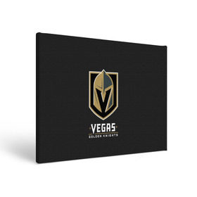 Холст прямоугольный с принтом Vegas Golden Knights в Рязани, 100% ПВХ |  | Тематика изображения на принте: 