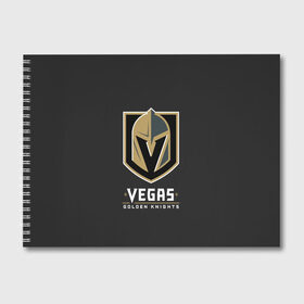 Альбом для рисования с принтом Vegas Golden Knights в Рязани, 100% бумага
 | матовая бумага, плотность 200 мг. | Тематика изображения на принте: 