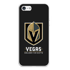 Чехол для iPhone 5/5S матовый с принтом Vegas Golden Knights в Рязани, Силикон | Область печати: задняя сторона чехла, без боковых панелей | 