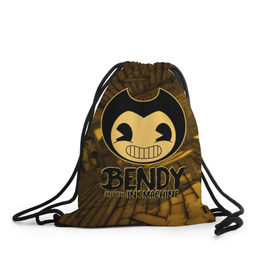 Рюкзак-мешок 3D с принтом Bendy and the ink machine (33) в Рязани, 100% полиэстер | плотность ткани — 200 г/м2, размер — 35 х 45 см; лямки — толстые шнурки, застежка на шнуровке, без карманов и подкладки | bendy | bendy and the ink machine | бенди | бенди и чернильная машина