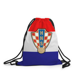 Рюкзак-мешок 3D с принтом Сборная Хорватии флаг в Рязани, 100% полиэстер | плотность ткани — 200 г/м2, размер — 35 х 45 см; лямки — толстые шнурки, застежка на шнуровке, без карманов и подкладки | европы | хорватия | чемпионат мира | чм