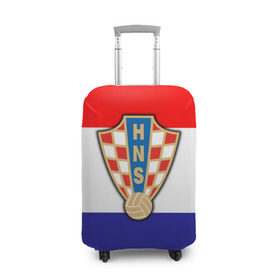 Чехол для чемодана 3D с принтом Сборная Хорватии флаг в Рязани, 86% полиэфир, 14% спандекс | двустороннее нанесение принта, прорези для ручек и колес | европы | хорватия | чемпионат мира | чм