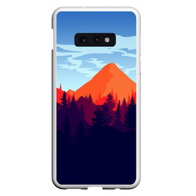 Чехол для Samsung S10E с принтом Firewatch collection в Рязани, Силикон | Область печати: задняя сторона чехла, без боковых панелей | art | campo santo | firewatch | game | горы | закат | игра | лес | пейзаж | пожарный дозор | солнце | холмы