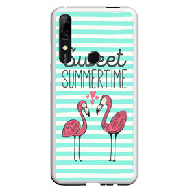 Чехол для Honor P Smart Z с принтом Sweet Summer Time в Рязани, Силикон | Область печати: задняя сторона чехла, без боковых панелей | Тематика изображения на принте: animal | art | flamingo | love | pink | summer | sweet | time | арт | белый | бирюзовый | жара | животное | лето | любовь | матроска | полоски | рисунок | розовый | роман | сердечки | сердце | серый | фламинго | черный