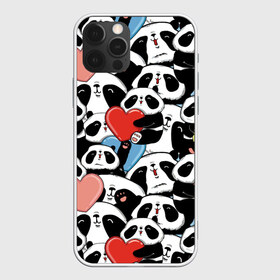 Чехол для iPhone 12 Pro Max с принтом Пандяшки в Рязани, Силикон |  | baby | cute | fun | gift | happy | heart | panda | paw | smile | белый | красный | лапа | малыш | милый | мягкий | нежный | няшный | панда | подарок | радость | розовый | сердце | счастье | сюрприз | улыбка | черный