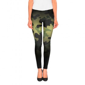 Леггинсы 3D с принтом Camouflage - Series 3 (Shorts,Pants) в Рязани, 80% полиэстер, 20% эластан | Эластичный пояс, зауженные к низу, низкая посадка | 0x000000123 | camo | green | зелёный | камуфляж | спорт