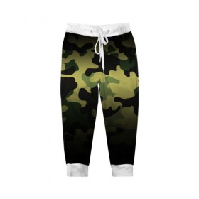 Детские брюки 3D с принтом Camouflage - Series 3 (Shorts,Pants) в Рязани, 100% полиэстер | манжеты по низу, эластичный пояс регулируется шнурком, по бокам два кармана без застежек, внутренняя часть кармана из мелкой сетки | 0x000000123 | camo | green | зелёный | камуфляж | спорт