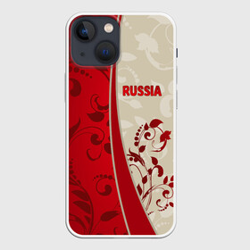 Чехол для iPhone 13 mini с принтом Russia в Рязани,  |  | rus | russia | team | мира | российская | россия | рф | сборная | федерация | футбол | чемпионат