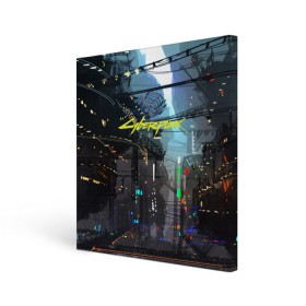 Холст квадратный с принтом Cyber Punk 2077 в Рязани, 100% ПВХ |  | cd projekt red | cyberpunk | cyberpunk 2077 | e3 | ps4 | rpg | v | xbox | будущее | киберпанк | киберпанк 2077 | от создателей ведьмака | рпг