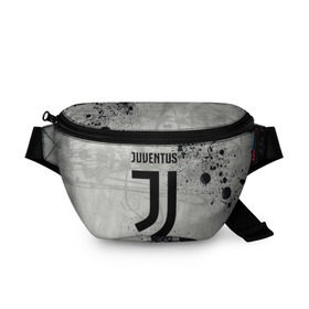 Поясная сумка 3D с принтом JUVENTUS. в Рязани, 100% полиэстер | плотная ткань, ремень с регулируемой длиной, внутри несколько карманов для мелочей, основное отделение и карман с обратной стороны сумки застегиваются на молнию | cr7 | juve | juventus | ronaldo | texture | брызги красок | герб италии | гранж | звезда | роналдо | текстура | флаг италии | ювентус