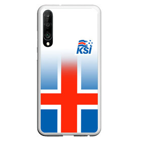 Чехол для Honor P30 с принтом KSI ICELAND SPORT в Рязани, Силикон | Область печати: задняя сторона чехла, без боковых панелей | Тематика изображения на принте: 2019 | fc | football | football club | iceland | ksi | sport | исландия | кси | сборная исландии | спорт | спортивные | униформа | фирменные цвета | фк | футбол | футбольный клуб