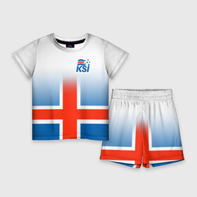 Детский костюм с шортами 3D с принтом KSI ICELAND SPORT в Рязани,  |  | 2019 | fc | football | football club | iceland | ksi | sport | исландия | кси | сборная исландии | спорт | спортивные | униформа | фирменные цвета | фк | футбол | футбольный клуб