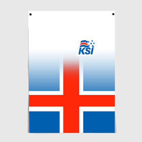 Постер с принтом KSI ICELAND SPORT в Рязани, 100% бумага
 | бумага, плотность 150 мг. Матовая, но за счет высокого коэффициента гладкости имеет небольшой блеск и дает на свету блики, но в отличии от глянцевой бумаги не покрыта лаком | 2019 | fc | football | football club | iceland | ksi | sport | исландия | кси | сборная исландии | спорт | спортивные | униформа | фирменные цвета | фк | футбол | футбольный клуб