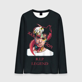 Мужской лонгслив 3D с принтом XXXTentacion / RIP Legend 2 в Рязани, 100% полиэстер | длинные рукава, круглый вырез горловины, полуприлегающий силуэт | Тематика изображения на принте: legend | r.i.p. | rap | rip | tentacion | xxxtentacion | джасей онфрой | икс | легенда | покойся с миром | рэп | тентаньсьен | тентасьён | тентасьон | экс