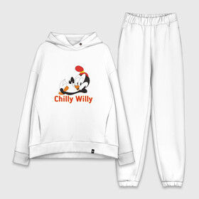 Женский костюм хлопок Oversize с принтом Chilly Willy в Рязани,  |  | chilly | chilly willy | арт | животные | милые | мультфильмы | пингвины | чилли вилли