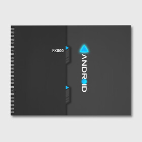 Альбом для рисования с принтом RK 800 CONNOR в Рязани, 100% бумага
 | матовая бумага, плотность 200 мг. | Тематика изображения на принте: connor | cyberlife | detroit become human | deviant | kara | markus | ps4 | rk800 |  detroit: become human | детроит | детроит: стать человеком | игры | кара | коннор | конор | кэра | маркус | пиратs | эксклюзив