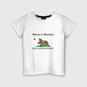 Детская футболка хлопок с принтом NCR в Рязани, 100% хлопок | круглый вырез горловины, полуприлегающий силуэт, длина до линии бедер | fallout | ncr | new california republic | new vegas