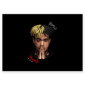 Поздравительная открытка с принтом XXXtentacion (Alone 3D) в Рязани, 100% бумага | плотность бумаги 280 г/м2, матовая, на обратной стороне линовка и место для марки
 | Тематика изображения на принте: alone | art | numb | rap | tentacion | xxxtentacion