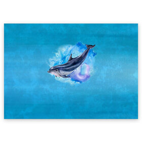 Открытка на День рождения Андрею - фантастические дельфины на красивом фоне