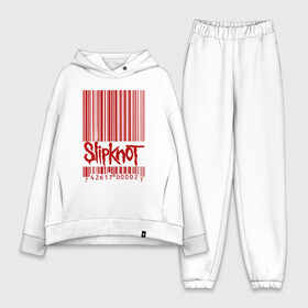 Женский костюм хлопок Oversize с принтом SlipKnot штрих код в Рязани,  |  | Тематика изображения на принте: 1999 | got | slipknot. mad | группа | код | логотип | надпись | слипкнот | штрих | штрихкод | эмблема