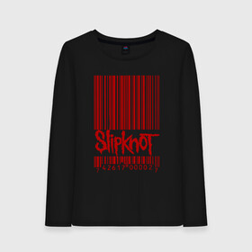 Женский лонгслив хлопок с принтом SlipKnot штрих код в Рязани, 100% хлопок |  | 1999 | got | slipknot. mad | группа | код | логотип | надпись | слипкнот | штрих | штрихкод | эмблема