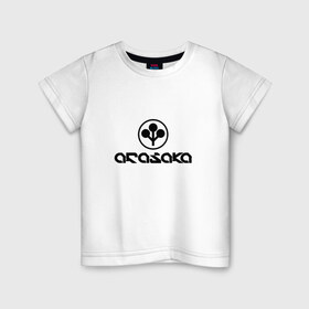 Детская футболка хлопок с принтом ARASAKA   CYBERPUNK 2077 в Рязани, 100% хлопок | круглый вырез горловины, полуприлегающий силуэт, длина до линии бедер | Тематика изображения на принте: 