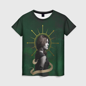 Женская футболка 3D с принтом Clarissa Frey в Рязани, 100% полиэфир ( синтетическое хлопкоподобное полотно) | прямой крой, круглый вырез горловины, длина до линии бедер | freeform | shadowhunters | доминик шервуд | клэри фрэй | кэтрин макнамара | фэнтази