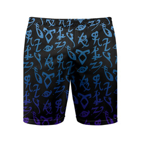 Мужские шорты 3D спортивные с принтом Blue runes в Рязани,  |  | freeform | shadowhunters | доминик шервуд | клэри фрэй | кэтрин макнамара | фэнтази