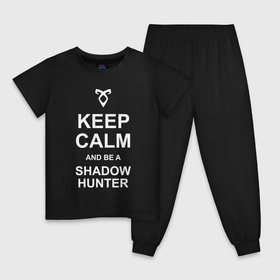 Детская пижама хлопок с принтом be a Shadowhunter в Рязани, 100% хлопок |  брюки и футболка прямого кроя, без карманов, на брюках мягкая резинка на поясе и по низу штанин
 | freeform | shadowhunters | доминик шервуд | клэри фрэй | кэтрин макнамара | фэнтази