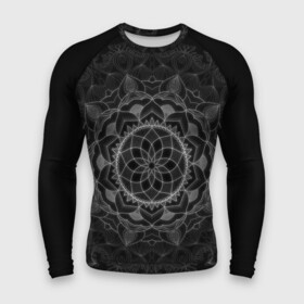 Мужской рашгард 3D с принтом Мандала в Рязани,  |  | black | circle | draw | flower | ink | mandala | ornament | pattern | абстракт | геометрия | жизнь | круг | круговой | орнамент | паттерн | симметрия | узоры | цветок | чернила