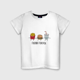 Детская футболка хлопок с принтом Best friend в Рязани, 100% хлопок | круглый вырез горловины, полуприлегающий силуэт, длина до линии бедер | Тематика изображения на принте: 