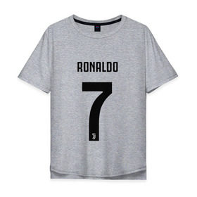 Мужская футболка хлопок Oversize с принтом RONALDO JUVE SPORT в Рязани, 100% хлопок | свободный крой, круглый ворот, “спинка” длиннее передней части | club | cr7 | fc | football | ronaldo | sport | криштиану роналду | роналдо | спорт | фк | форма | футбольный клуб | ювентус