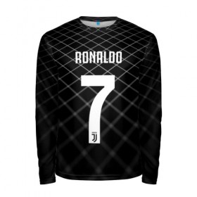 Мужской лонгслив 3D с принтом RONALDO JUVE SPORT в Рязани, 100% полиэстер | длинные рукава, круглый вырез горловины, полуприлегающий силуэт | cr7 | fc | клуб | криштиану роналду | роналдо | фк | ювентус