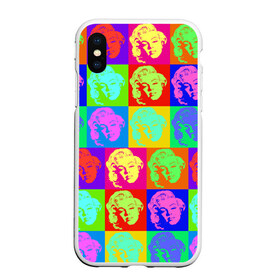 Чехол для iPhone XS Max матовый с принтом pop-art Marilyn Monroe в Рязани, Силикон | Область печати: задняя сторона чехла, без боковых панелей | marilyn monroe | pop art | мэрилин монро | поп арт